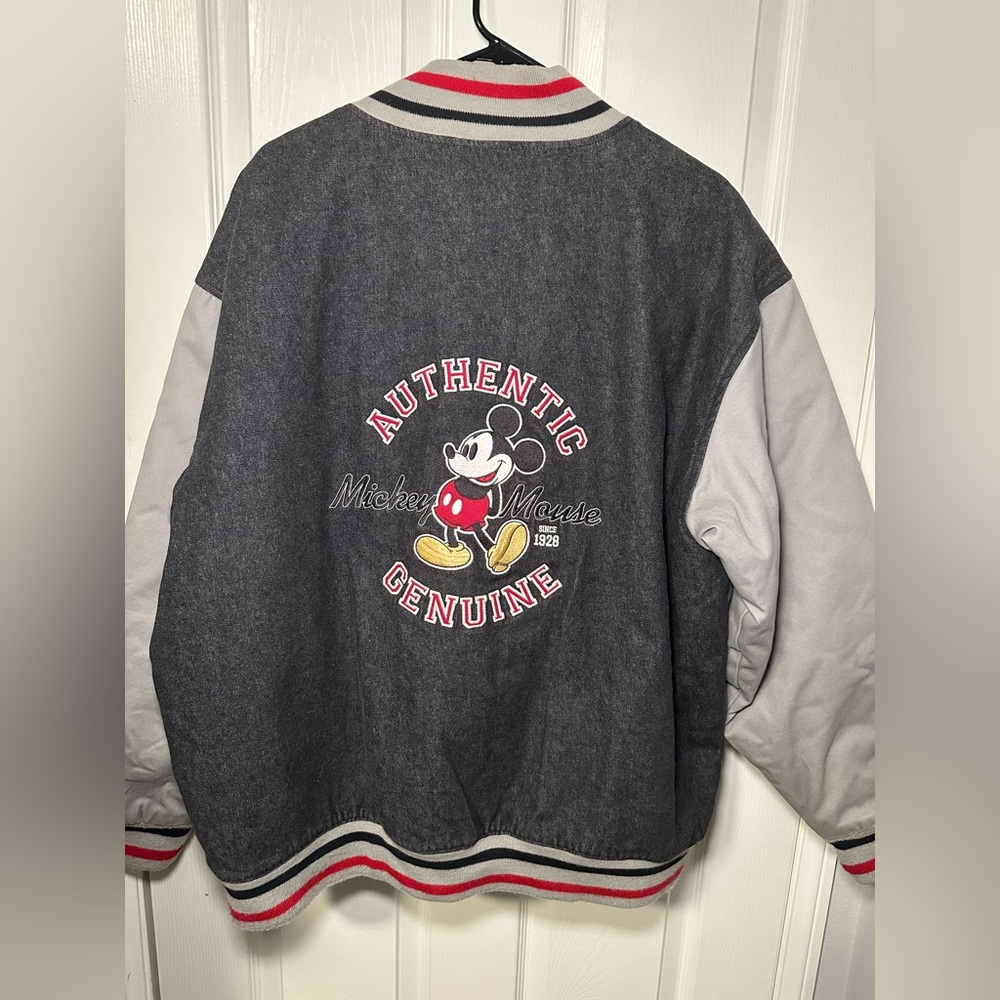 Vintage Disney Store Mickey Mouse Embroidered Letterman Jacket